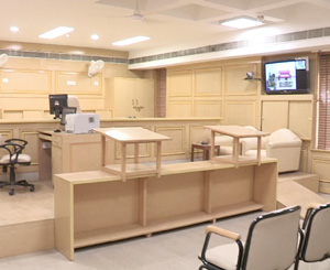 A model courtroom
